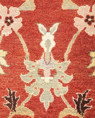 Traditional Mogul Red Wool Area Rug 9' 3" x 11' 10" - Solo Rugs