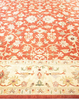 Traditional Mogul Red Wool Area Rug 9' 3" x 11' 10" - Solo Rugs