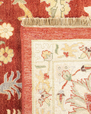 Traditional Mogul Red Wool Area Rug 9' 3" x 11' 10" - Solo Rugs