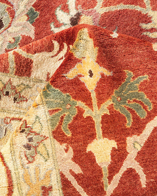 Traditional Mogul Red Wool Area Rug 9' 3" x 11' 10" - Solo Rugs