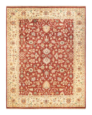Traditional Mogul Red Wool Area Rug 9' 3" x 11' 10" - Solo Rugs