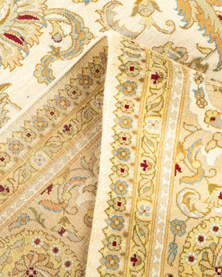 Traditional Mogul Ivory Wool Area Rug 9' 2" x 12' 5" - Solo Rugs