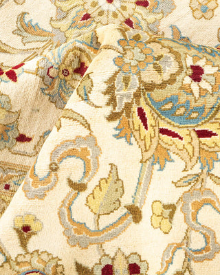 Traditional Mogul Ivory Wool Area Rug 9' 2" x 12' 5" - Solo Rugs