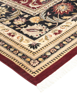 Traditional Mogul Red Wool Area Rug 8' 1" x 10' 3" - Solo Rugs