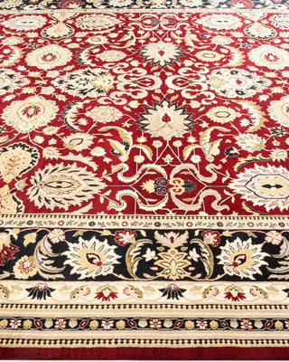 Traditional Mogul Red Wool Area Rug 8' 1" x 10' 3" - Solo Rugs