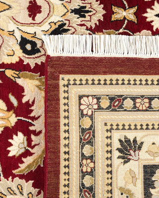 Traditional Mogul Red Wool Area Rug 8' 1" x 10' 3" - Solo Rugs