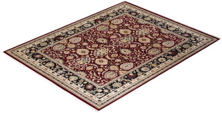 Traditional Mogul Red Wool Area Rug 8' 1" x 10' 3" - Solo Rugs
