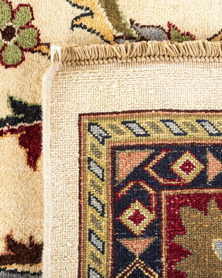 Traditional Mogul Ivory Wool Area Rug 9' 4" x 12' 5" - Solo Rugs