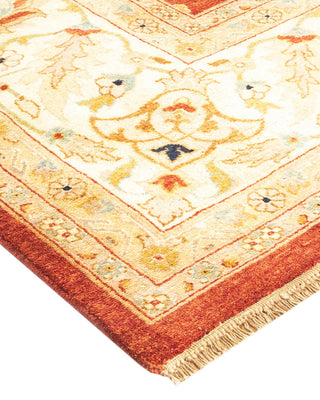 Traditional Mogul Red Wool Area Rug 9' 2" x 11' 10" - Solo Rugs
