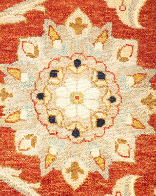 Traditional Mogul Red Wool Area Rug 9' 2" x 11' 10" - Solo Rugs