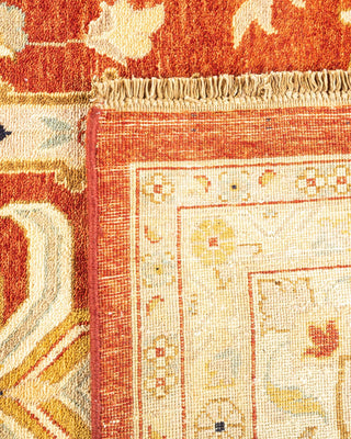 Traditional Mogul Red Wool Area Rug 9' 2" x 11' 10" - Solo Rugs