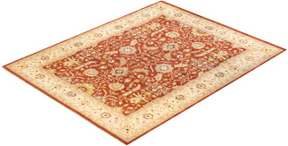 Traditional Mogul Red Wool Area Rug 9' 2" x 11' 10" - Solo Rugs