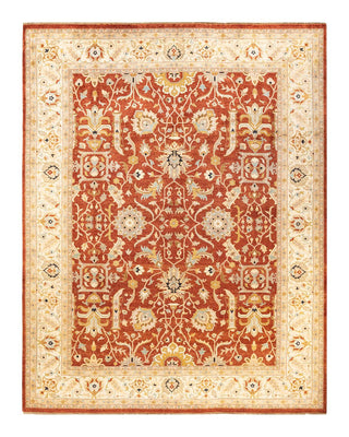 Traditional Mogul Red Wool Area Rug 9' 2" x 11' 10" - Solo Rugs