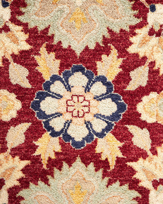 Traditional Mogul Red Wool Area Rug 8' 0" x 10' 0" - Solo Rugs