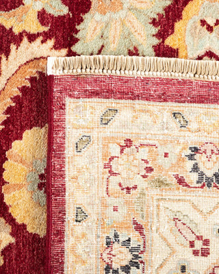 Traditional Mogul Red Wool Area Rug 8' 0" x 10' 0" - Solo Rugs
