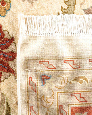 Traditional Mogul Ivory Wool Area Rug 9' 1" x 12' 3" - Solo Rugs
