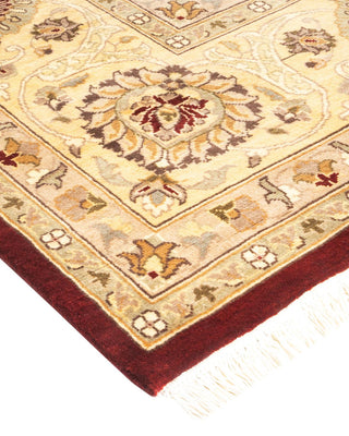 Traditional Mogul Red Wool Area Rug 9' 2" x 12' 3" - Solo Rugs