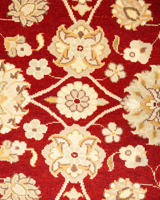 Traditional Mogul Red Wool Area Rug 9' 2" x 12' 3" - Solo Rugs