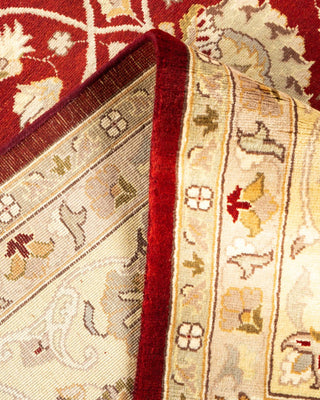Traditional Mogul Red Wool Area Rug 9' 2" x 12' 3" - Solo Rugs