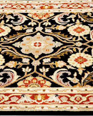 Traditional Mogul Black Wool Runner 2' 6" x 11' 10" - Solo Rugs