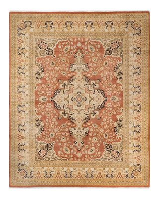 Traditional Mogul Brown Wool Area Rug 8' 1" x 10' 2" - Solo Rugs