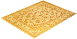 Traditional Mogul Ivory Wool Area Rug 8' 3" x 10' 1" - Solo Rugs