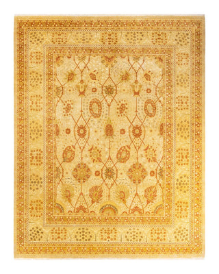 Traditional Mogul Ivory Wool Area Rug 8' 3" x 10' 1" - Solo Rugs