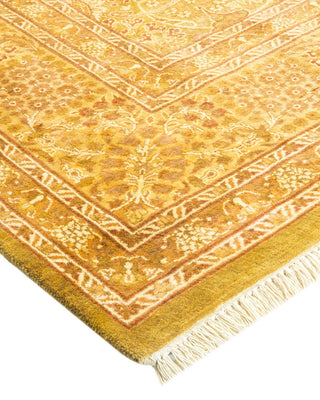 Traditional Mogul Green Wool Area Rug 6' 3" x 9' 2" - Solo Rugs