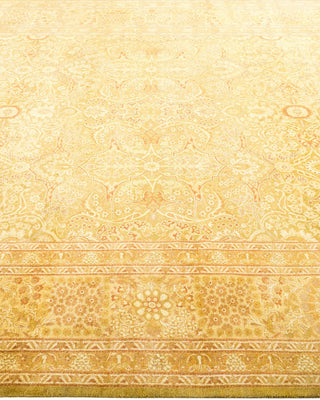 Traditional Mogul Green Wool Area Rug 6' 3" x 9' 2" - Solo Rugs