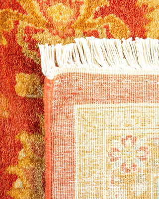 Traditional Mogul Orange Wool Area Rug 6' 3" x 8' 10" - Solo Rugs