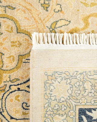 Traditional Mogul Ivory Wool Area Rug 6' 1" x 9' 2" - Solo Rugs