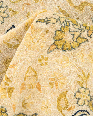 Traditional Mogul Ivory Wool Area Rug 6' 1" x 9' 2" - Solo Rugs