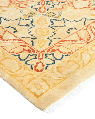 Traditional Mogul Ivory Wool Area Rug 10' 1" x 13' 10" - Solo Rugs
