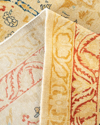 Traditional Mogul Ivory Wool Area Rug 10' 1" x 13' 10" - Solo Rugs