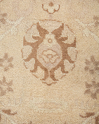 Contemporary Eclectic Ivory Wool Area Rug 9' 2" x 12' 2" - Solo Rugs