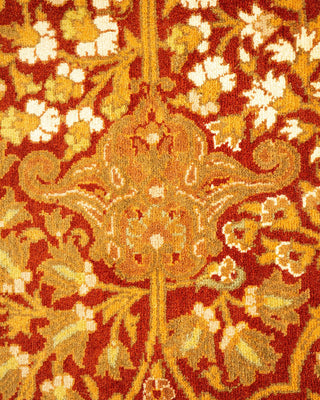 Traditional Mogul Orange Wool Area Rug 8' 2" x 10' 5" - Solo Rugs