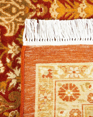 Traditional Mogul Orange Wool Area Rug 8' 2" x 10' 5" - Solo Rugs