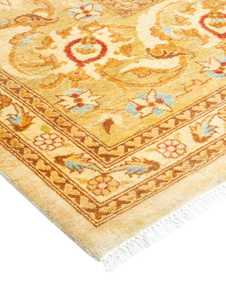Contemporary Eclectic Ivory Wool Area Rug 9' 0" x 12' 3" - Solo Rugs