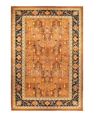 Contemporary Eclectic Brown Wool Area Rug 12' 2" x 18' 7" - Solo Rugs