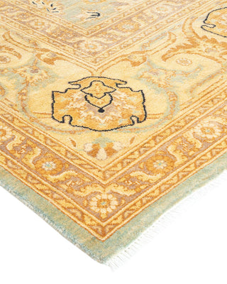 Contemporary Eclectic Light Blue Wool Area Rug 7' 10" x 10' 6" - Solo Rugs