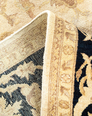 Contemporary Eclectic Ivory Wool Area Rug 6' 1" x 9' 4" - Solo Rugs