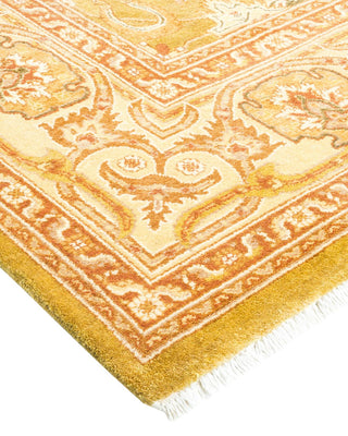 Contemporary Eclectic Green Wool Area Rug 5' 10" x 9' 2" - Solo Rugs