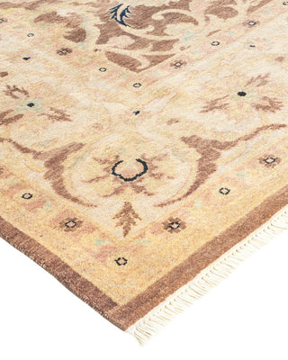 Contemporary Eclectic Brown Wool Area Rug 6' 1" x 9' 1" - Solo Rugs