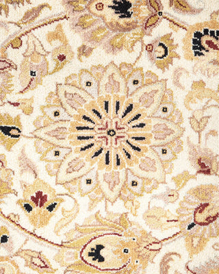 Traditional Mogul Ivory Wool Area Rug 9' 0" x 12' 3" - Solo Rugs