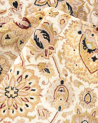 Traditional Mogul Ivory Wool Area Rug 9' 0" x 12' 3" - Solo Rugs