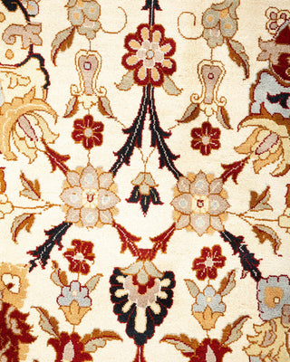 Traditional Mogul Ivory Wool Area Rug 9' 1" x 12' 5" - Solo Rugs