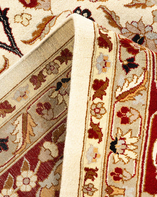 Traditional Mogul Ivory Wool Area Rug 9' 1" x 12' 5" - Solo Rugs