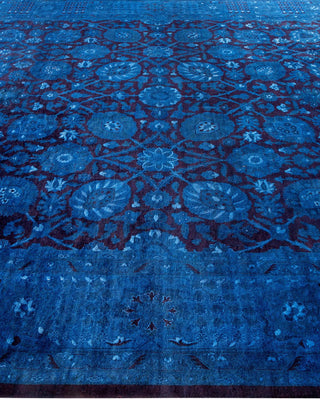 Contemporary Fine Vibrance Red Wool Area Rug 9' 2" x 12' 5" - Solo Rugs