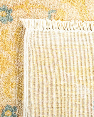Contemporary Eclectic Ivory Wool Area Rug 6' 3" x 9' 2" - Solo Rugs