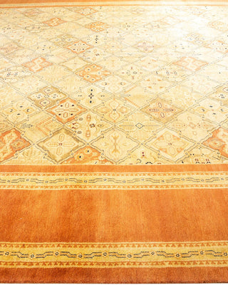 Contemporary Eclectic Brown Wool Area Rug 12' 1" x 17' 8" - Solo Rugs